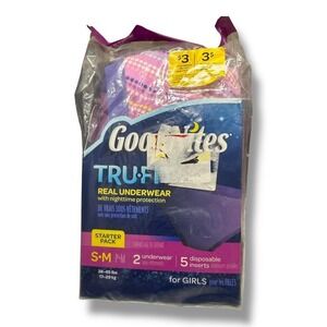 Goodnites TRU-FIT‎ Underwear w/ Nighttime Protection Starter Pack-Girls S/M